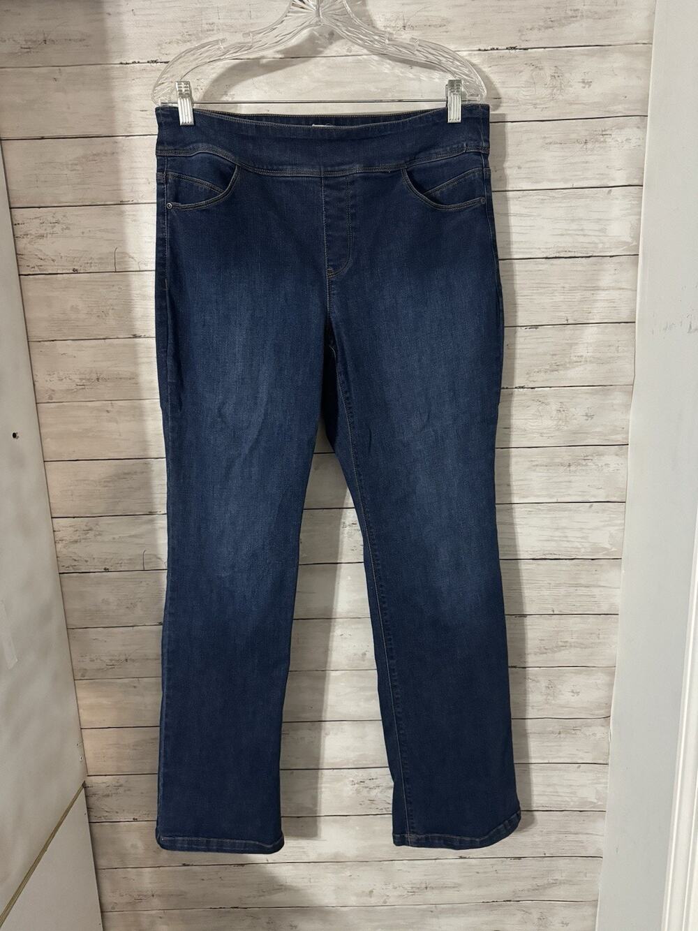 Westbound Women's Blue High-Rise Denim Straight Jeans Size 12 Long Stretch
